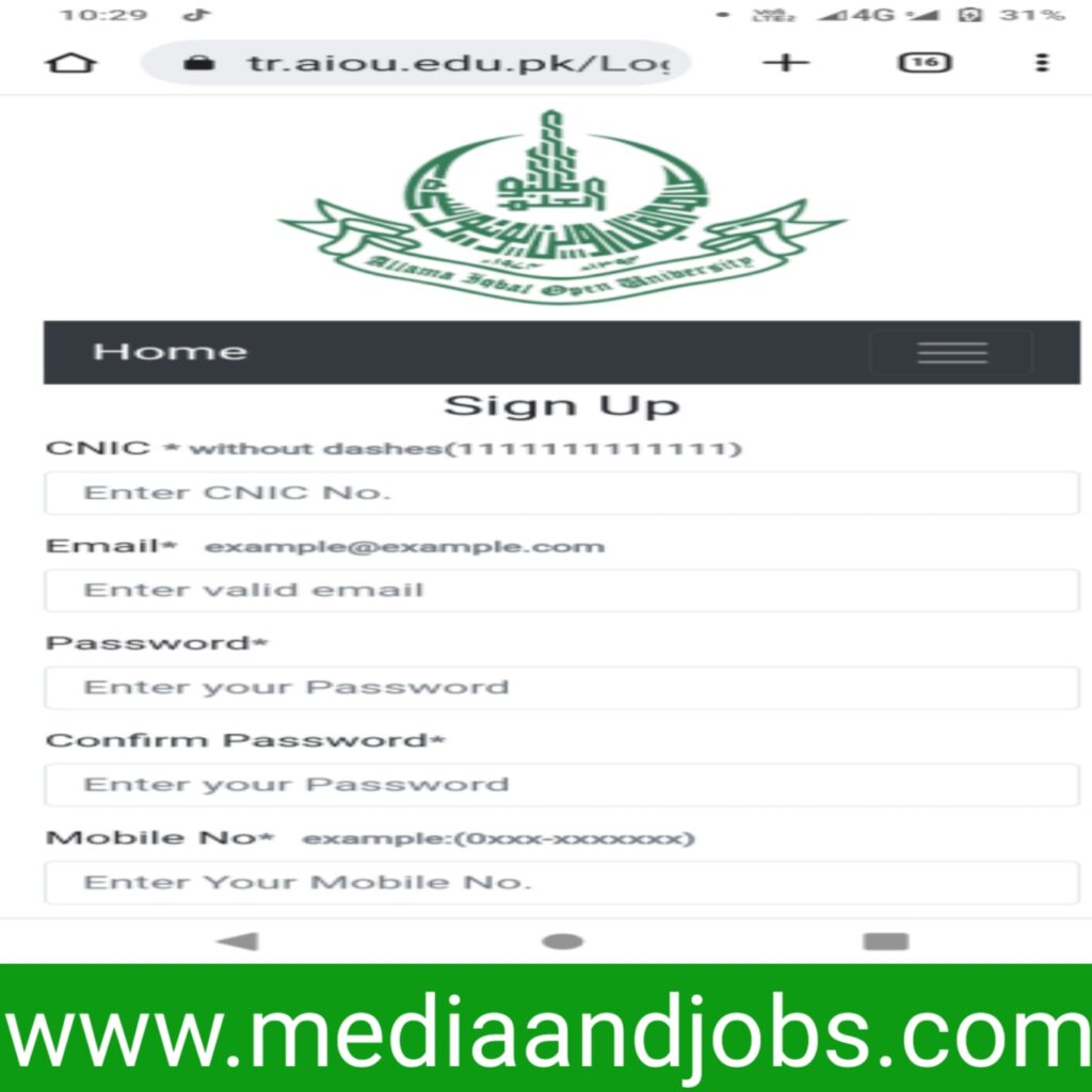 AIOU Tutor Jobs 2022 Announced || E Registeration Form