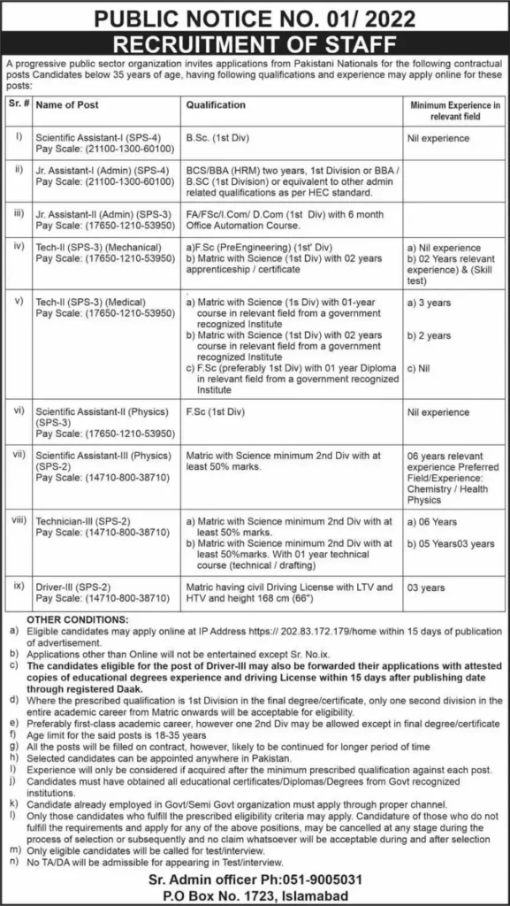 Pakistan Atomic Energy Jobs 2022 || Latest PAEC Jobs 2022