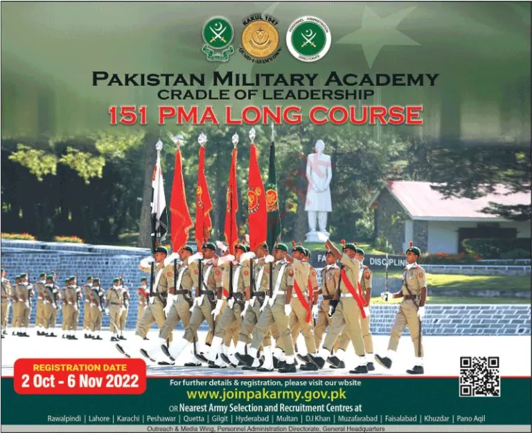 Join Pak Army 2022 PMA Long Course 151 Online Registration