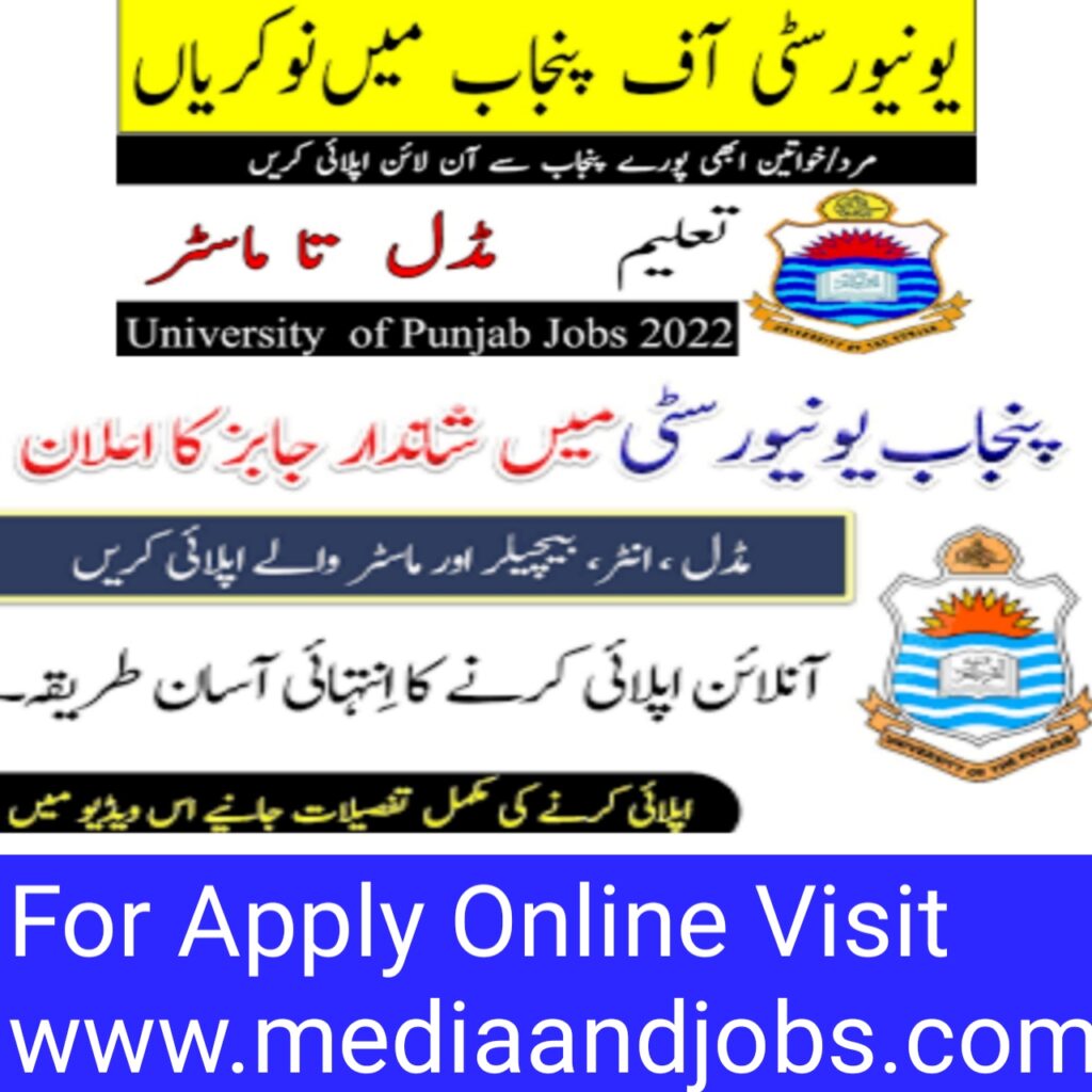 University of Punjab PU Lahore Job November 2022 - Latest Advertisements