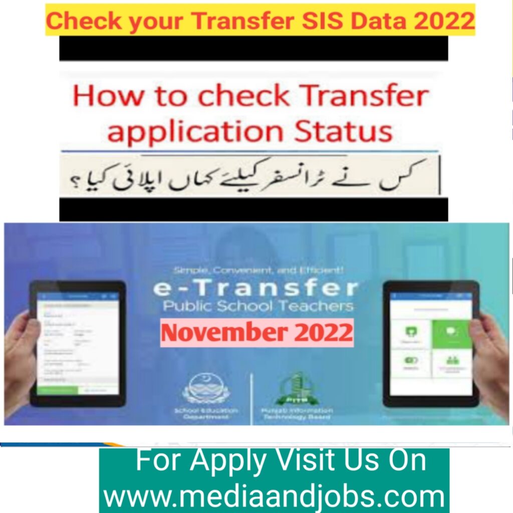 Check your Transfer SIS Data 2022