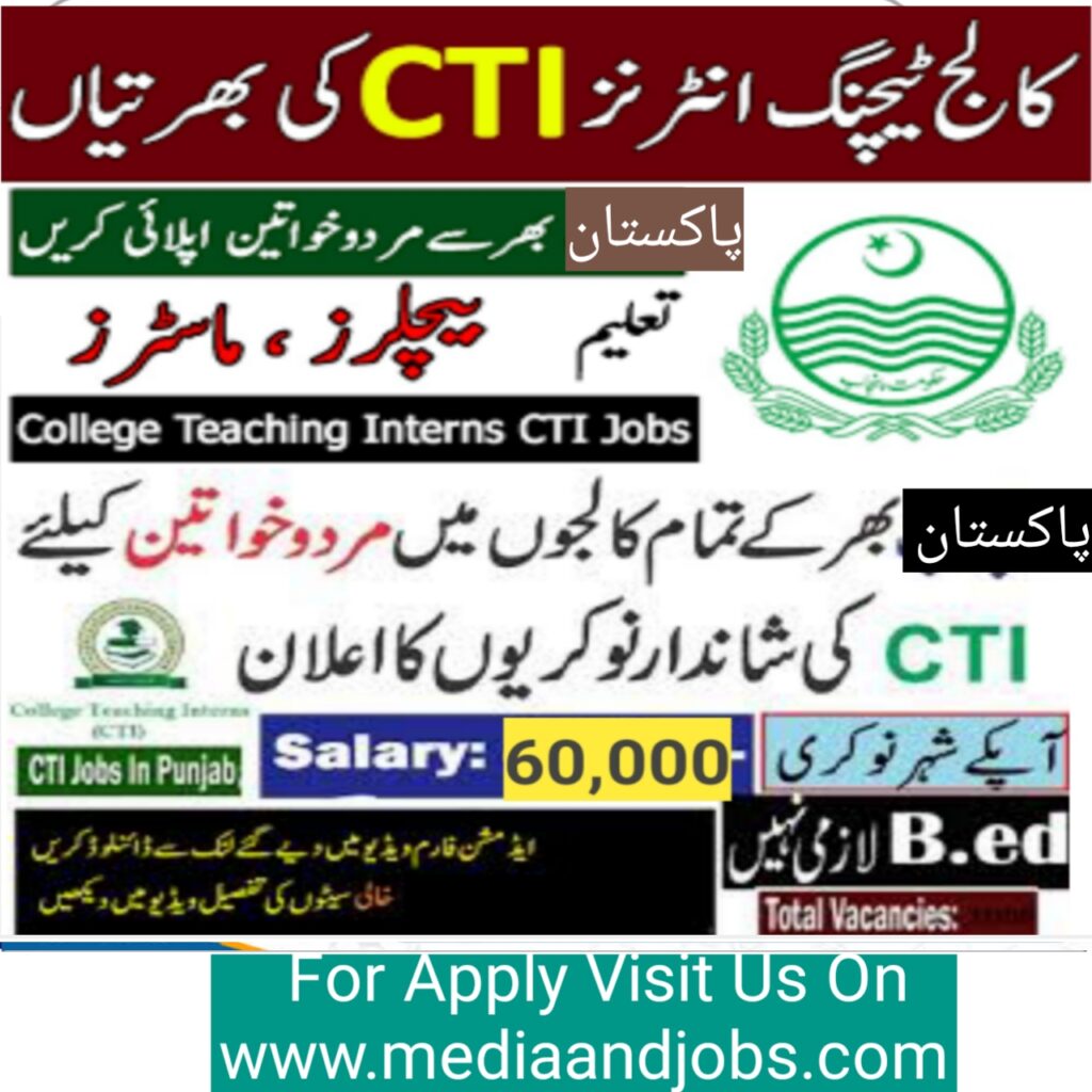 CTI Jobs 2022 | College Teacher Internship – Apply Now