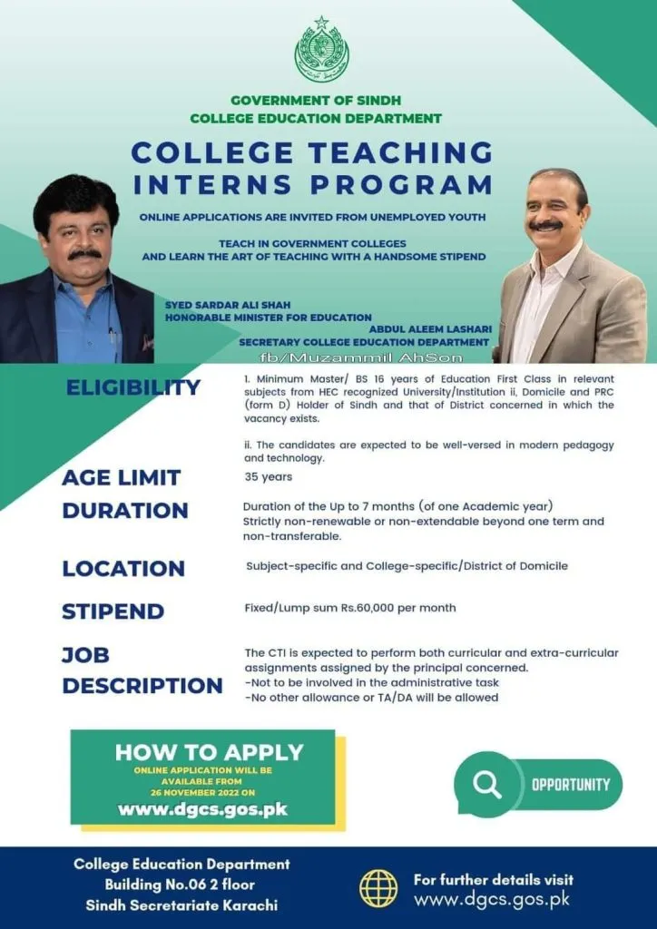 CTI Jobs 2022 | College Teacher Internship – Apply Now