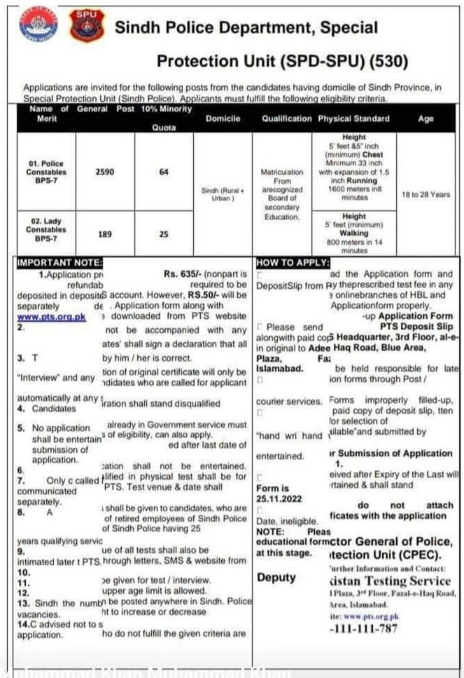 Police Jobs 2022 Latest Application Form for Punjab, KP, Sindh, Islamabad and Balochistan Police Departments