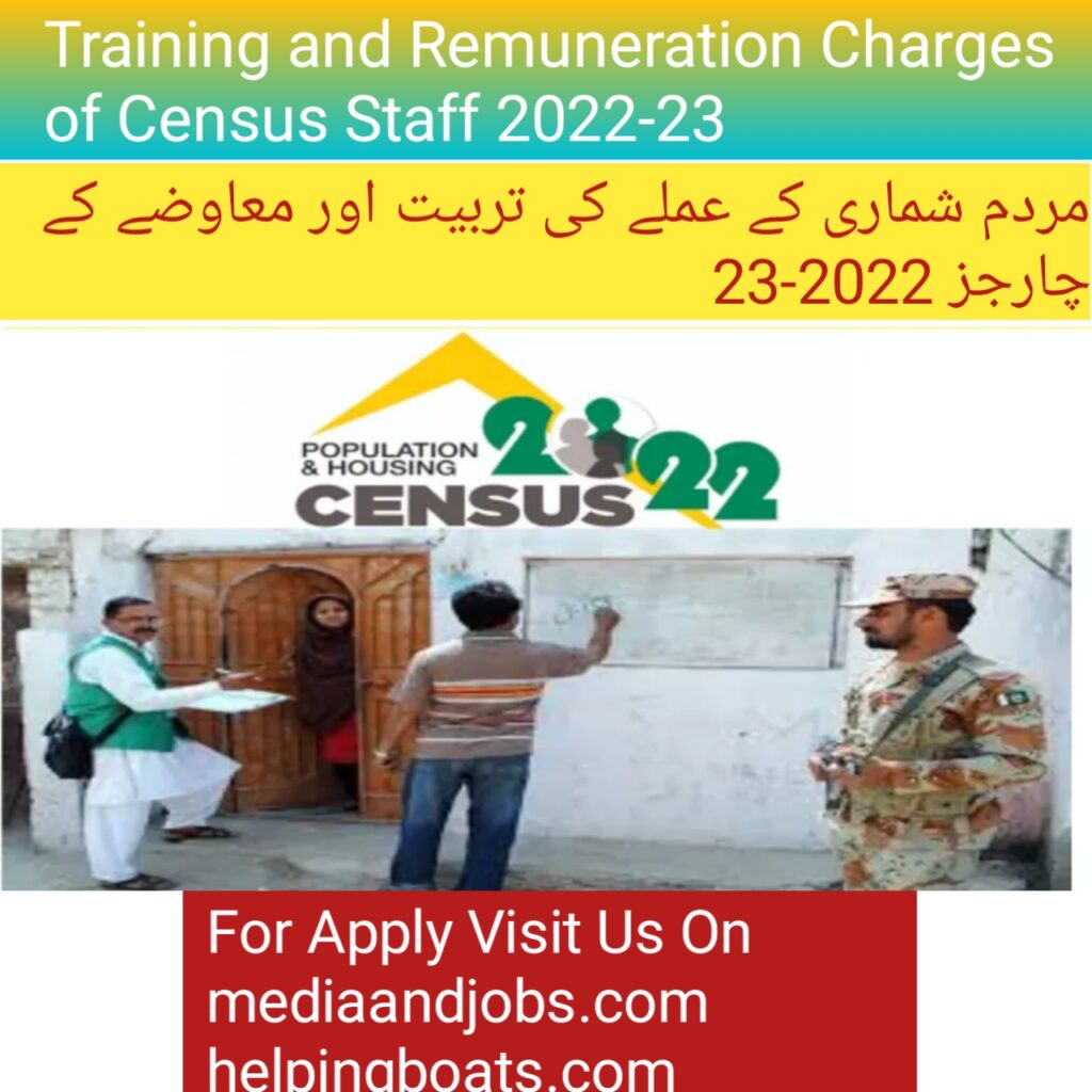 Training and Remuneration Charges of Census Staff 2022-23