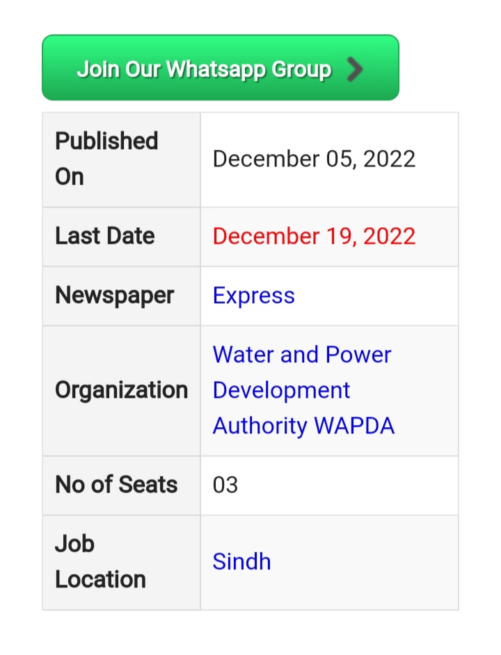 Wapda Jobs 2022 Water and Power Development Authority || WAPDA Jobs 2022 | Apply Online