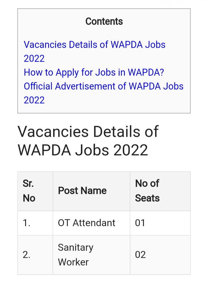 Wapda Jobs 2022 Water and Power Development Authority || WAPDA Jobs 2022 | Apply Online