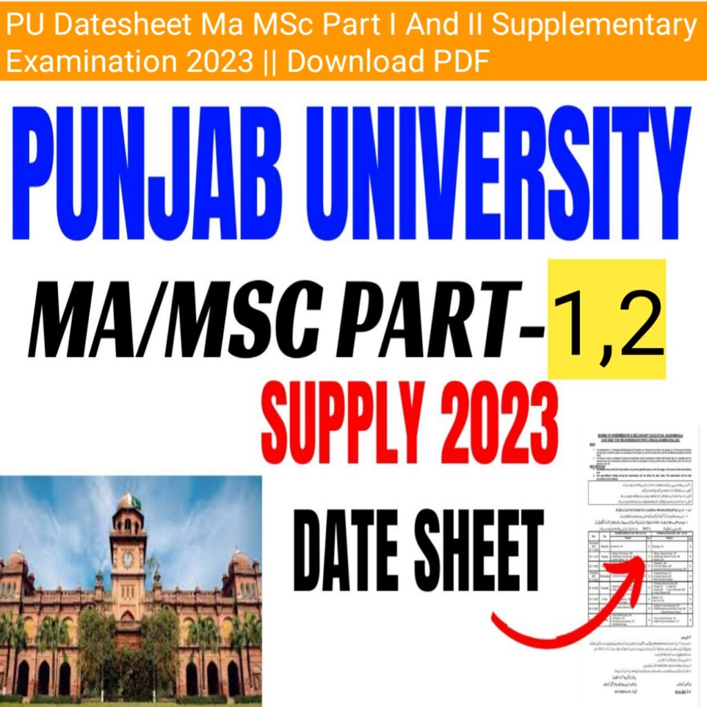 PU Datesheet Ma MSc