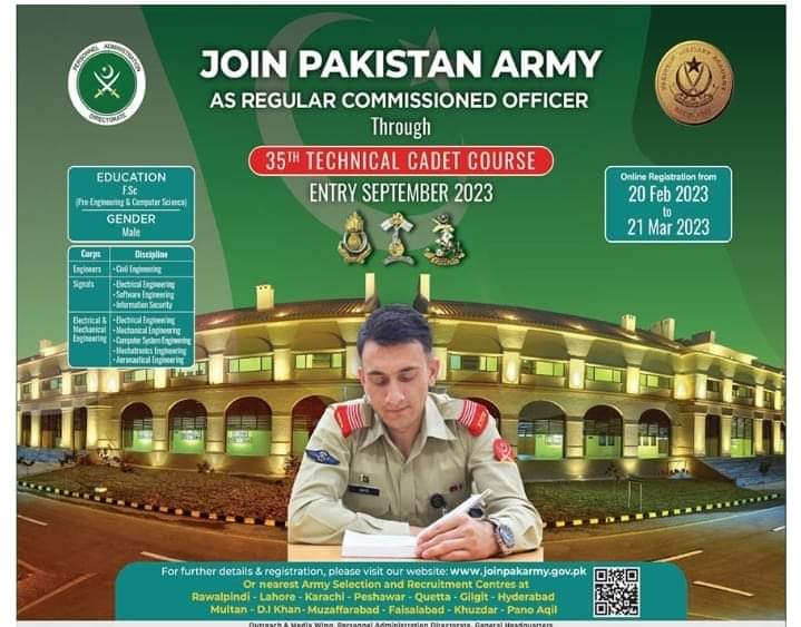 PAKISTAN ARMY REGULAR COMMISSIONED