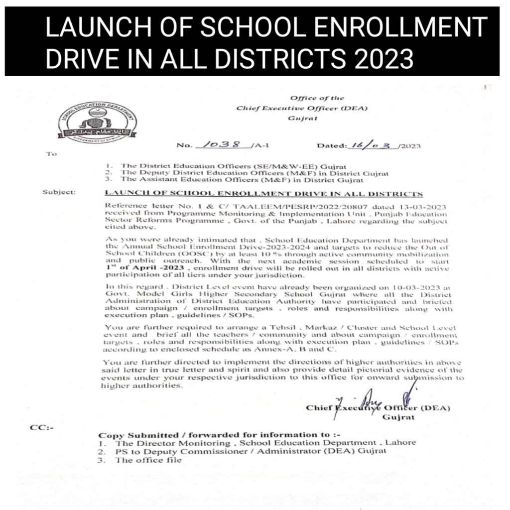 LAUNCH SCHOOL ENROLLMENT DRIVE