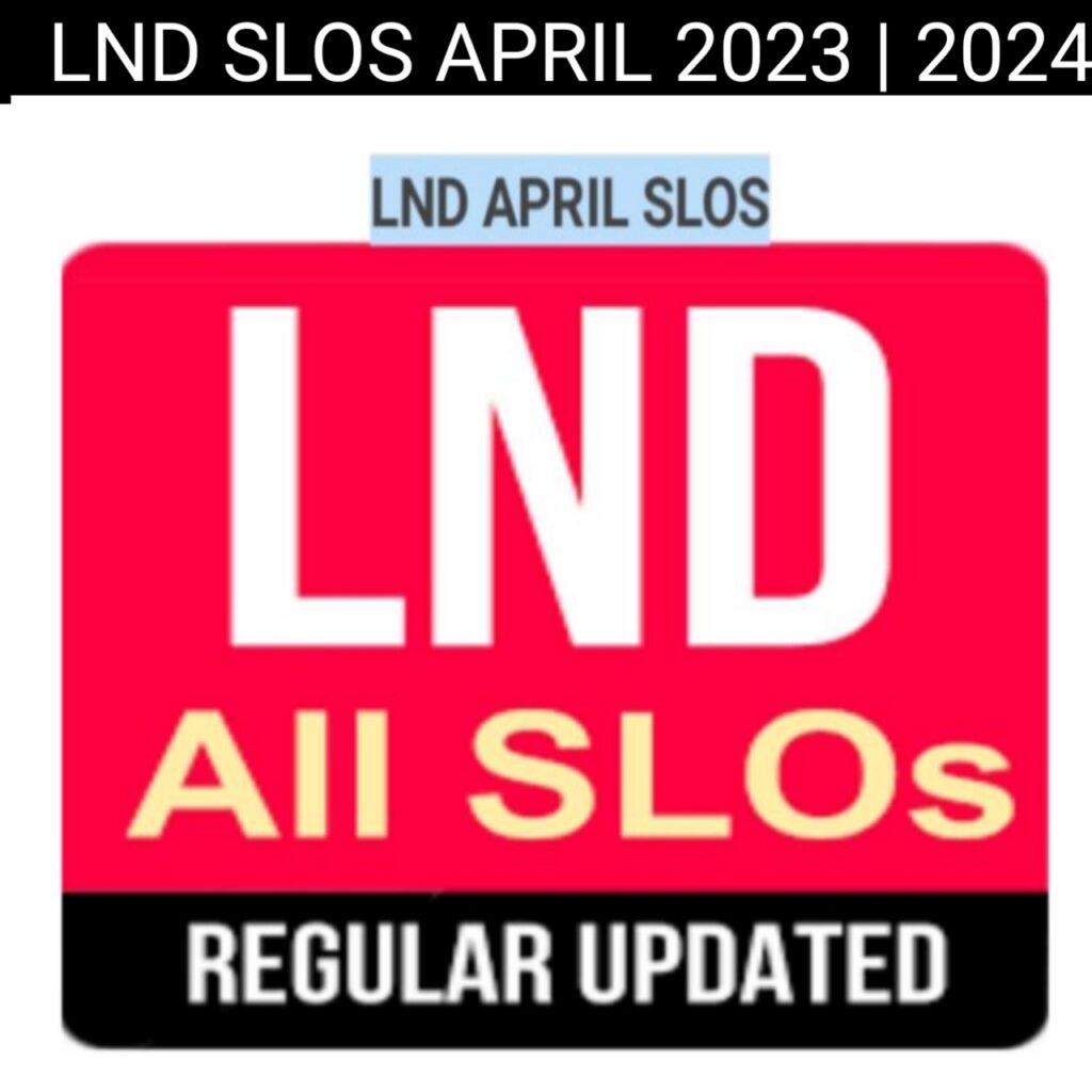 LND SLOS APRIL 2023 | 2024