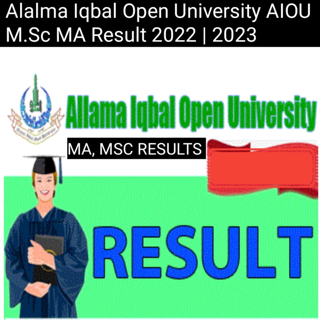 Alalma Iqbal Open University AIOU M.Sc MA Result 2022 | 2023