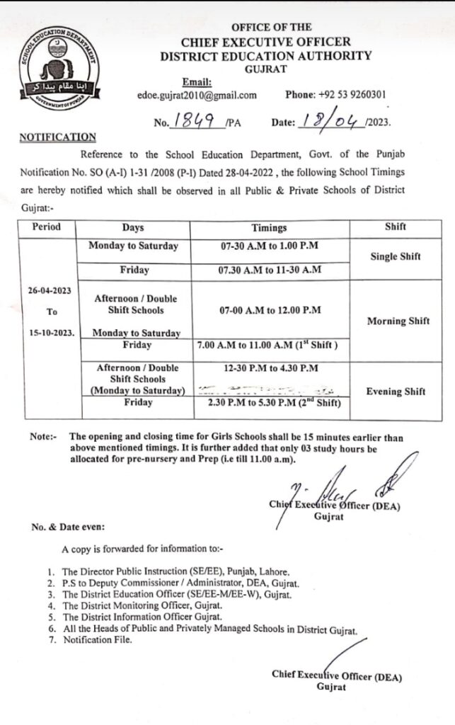 Punjab-Changes-Govt,-Private-School-Timings-April-2023