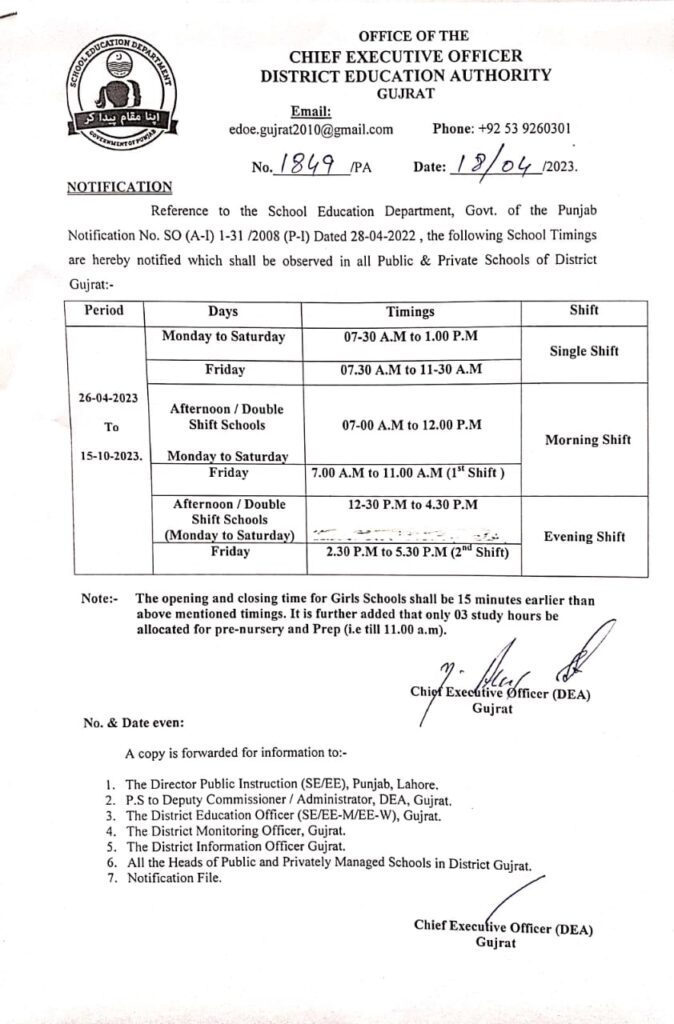 Punjab-Changes-Govt,-Private-School-Timings-April-2023