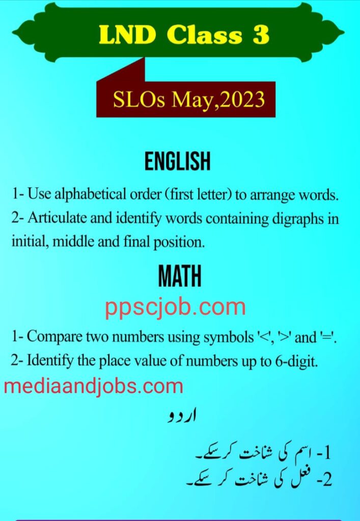 LND | LND Monthly SLOS May 2023 || May LND SLOs 2023-2024