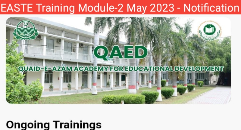 EASTE Training Module-2 May 2023 - Notification