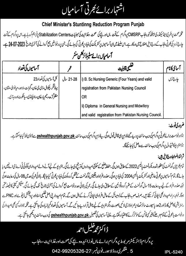 Health Department Jobs Punjab