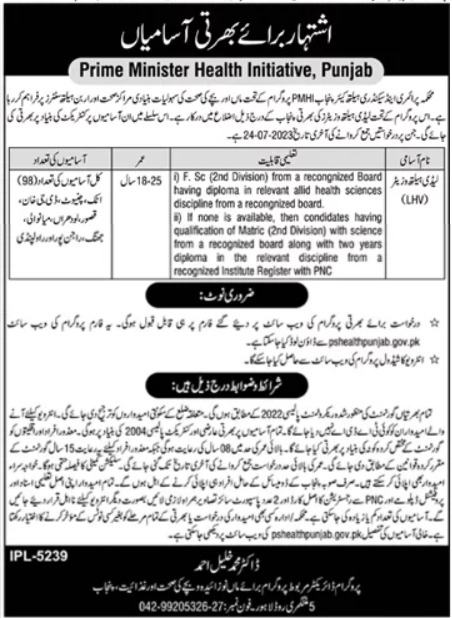 Health Department Jobs Punjab