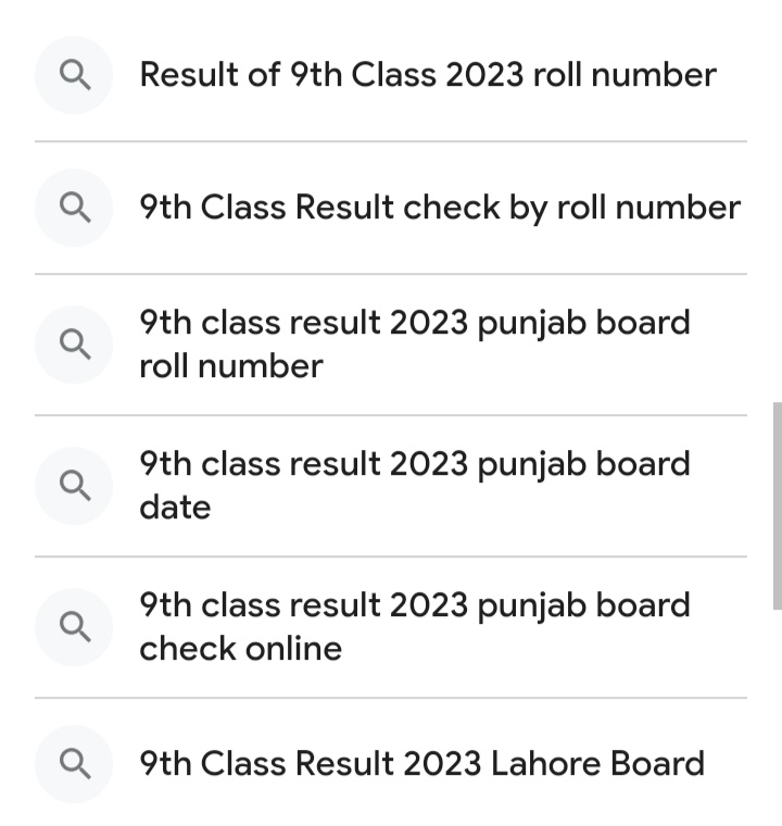 9th Class Result 2023 | Check Result by Name and Roll Number