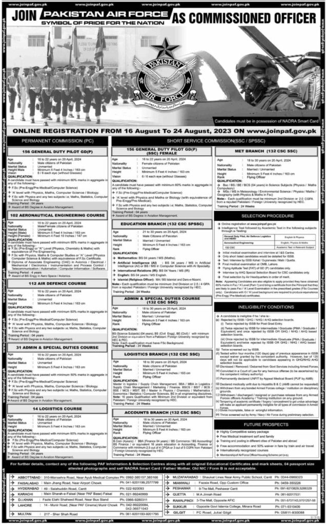 PAF Jobs 2023 - Join PAF as a Delegated Officer - Apply Online