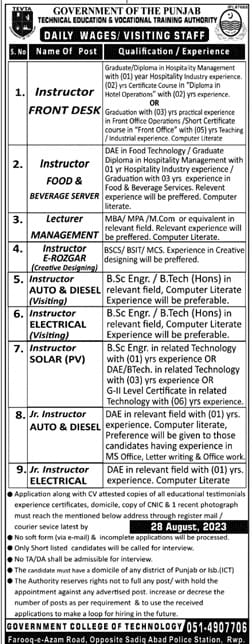 tevta-jobs-2023-rawalpindi-public-institute-of-technology-gct