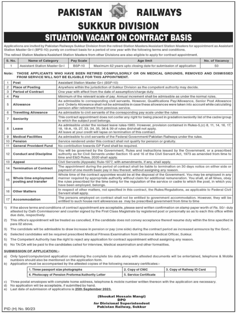 pakistan-railways-recruitment-2023-online-application-132-seats