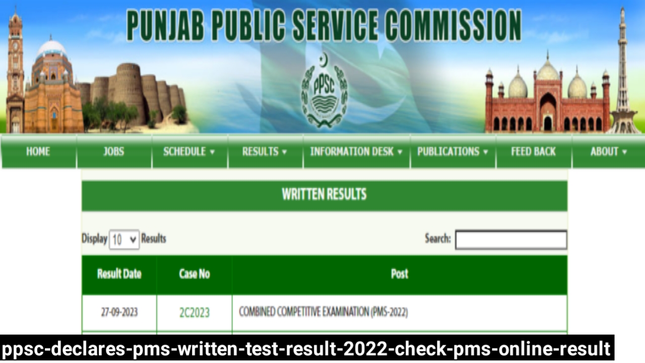 PPSC Declares PMS Written Test Result 2022 || Check PMS Online Result