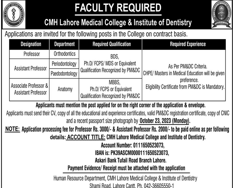 Combined Military Hospital (CMH) Jobs || Apply Now