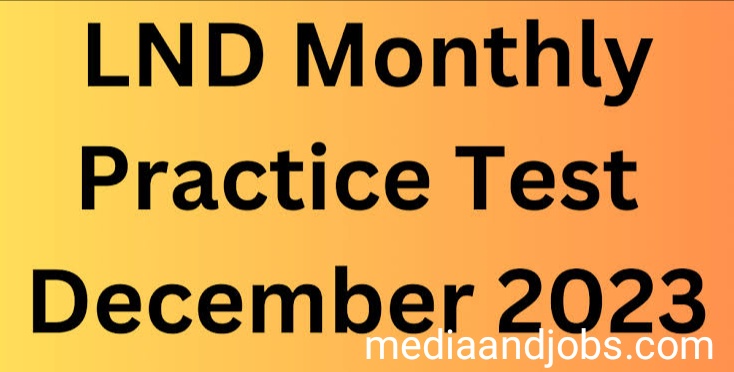 LND December Practice Test - LND Practice Test Grade 3 December 2023