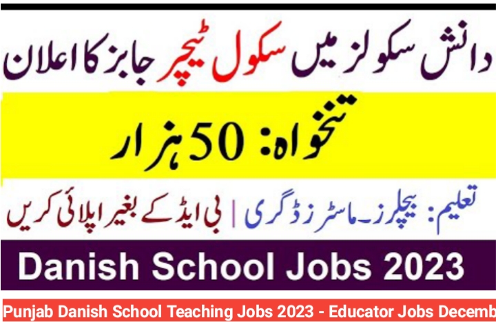 Punjab Danish School Teaching Jobs 2023 - Educator Jobs December