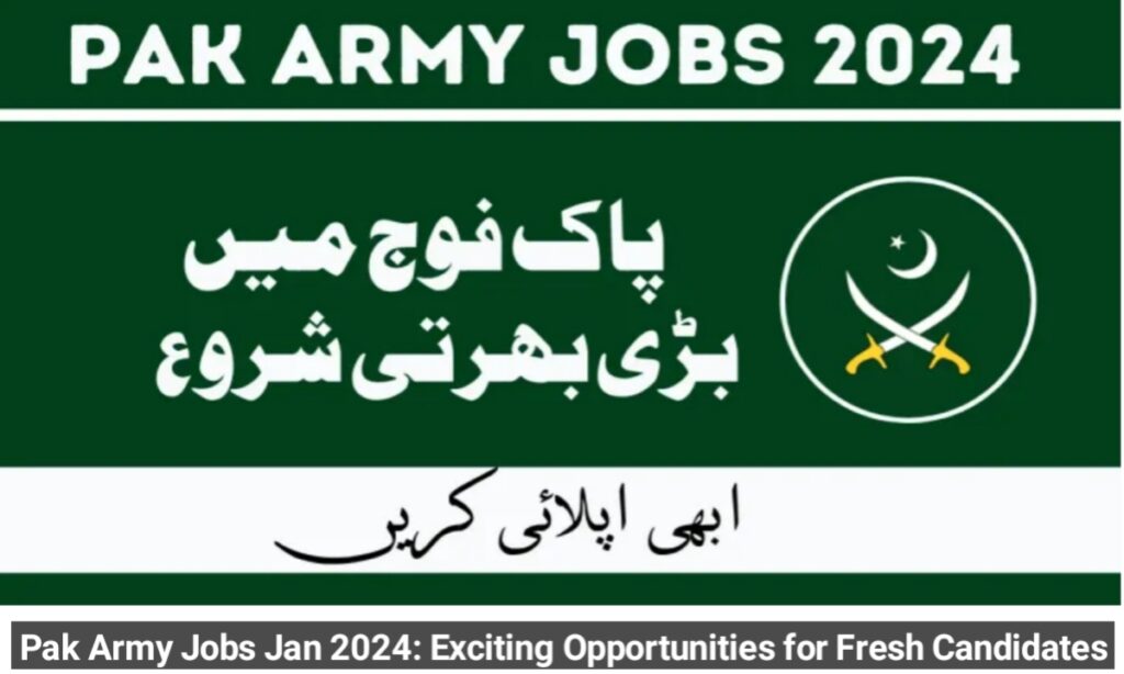 Pak Army Jobs Jan 2024: Exciting Opportunities for Fresh Candidates