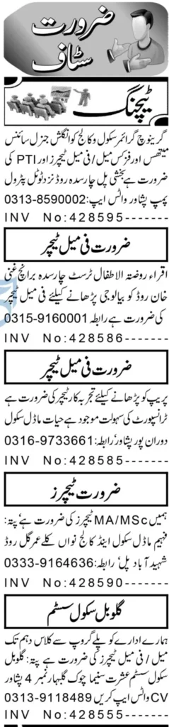 Teaching Job Opportunities in Pakistan - January 2024