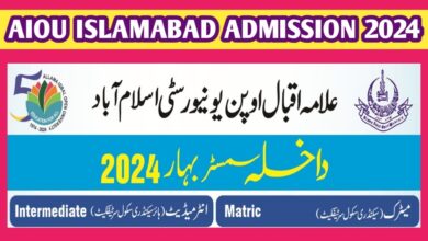 Admission Alert Allama Iqbal Open University (AIOU)