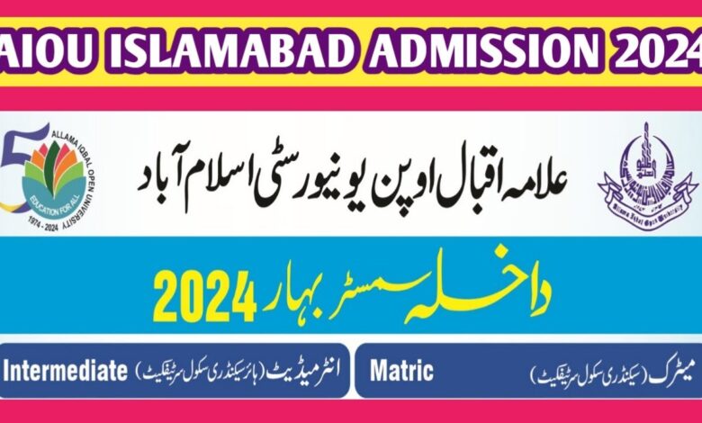 Admission Alert Allama Iqbal Open University (AIOU)