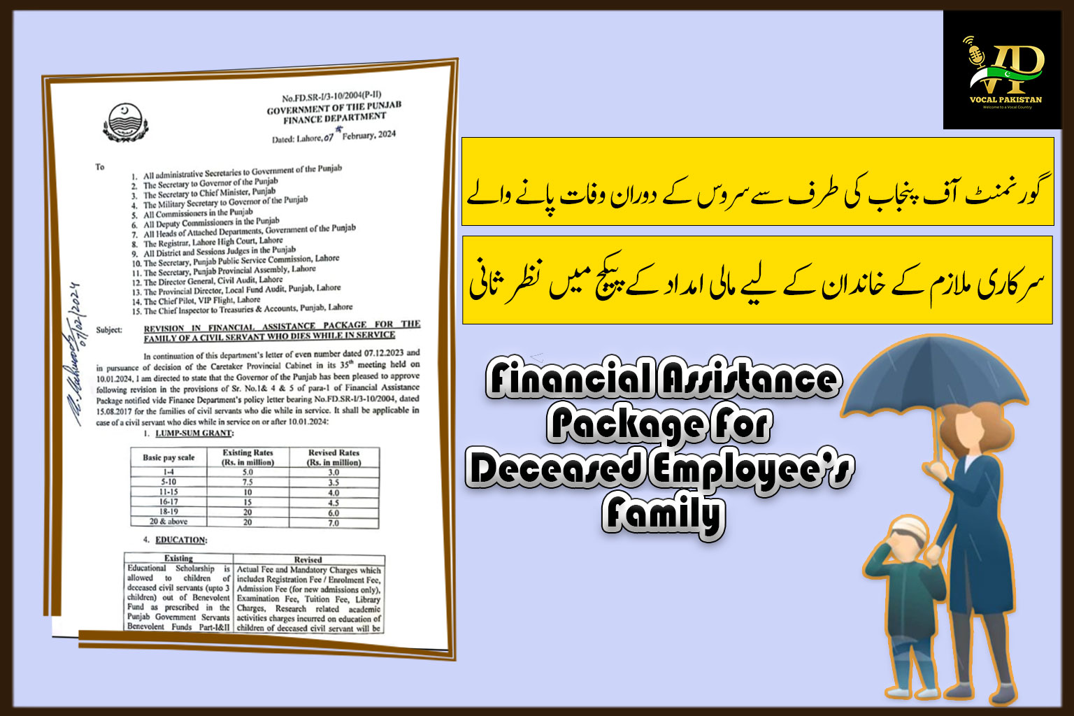 Revise Financial Assistance for Employees Who Die During Service