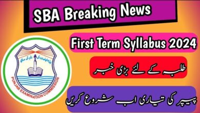 Syllabus for SBA 2023-25 1st Term