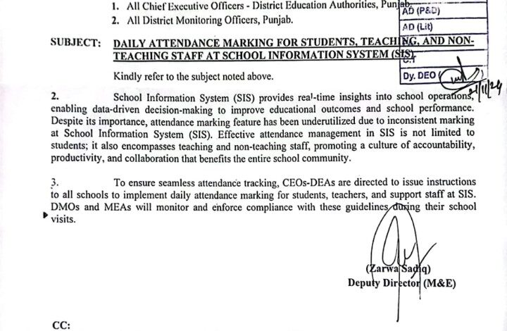Daily Attendance Marking for Students
