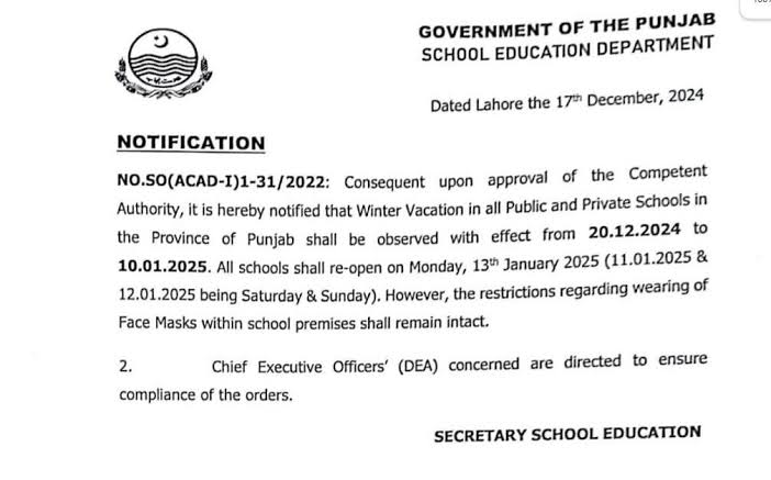 Reopening of schools