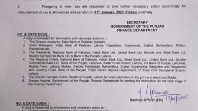 Disbursement of Pay Allowances and Pension for Government Servants in 2025