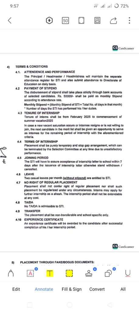 (STIs) Recruitment Policy for School Teacher Interns by Punjab Workers Welfare Schools – February 2025