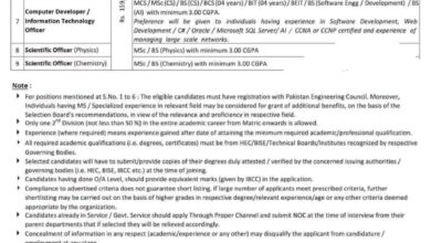 Career Opportunities in Public Sector Scientific and Technical Organization 2025: Engineering and IT Roles in Rawalpindi/Islamabad