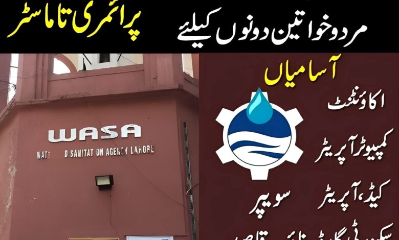 (WASA) Water And Sanitation Agency Jobs 2025