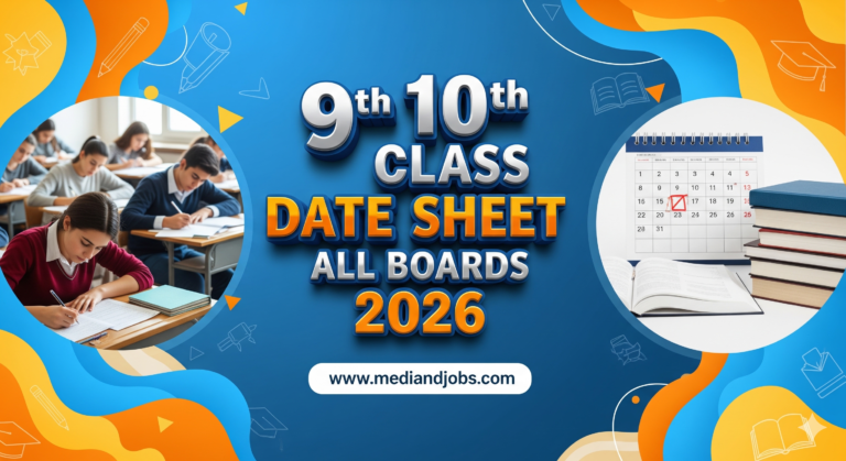 9th 10th Class Date Sheet All Boards 2026