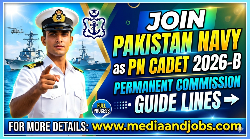 Join Pakistan Navy as PN Cadet 2026-B || Permanent Commission Guide Lines