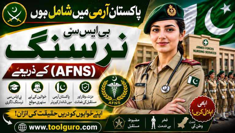 Join Pak Army BSC Nursing Through (AFNS) - Armed Forces Nursing Services (Entry 2026-27) - Registration Started