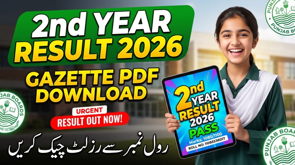 12th Class / 2nd Year Result 2026 Punjab Boards - Check by Roll Number & Gazette PDF