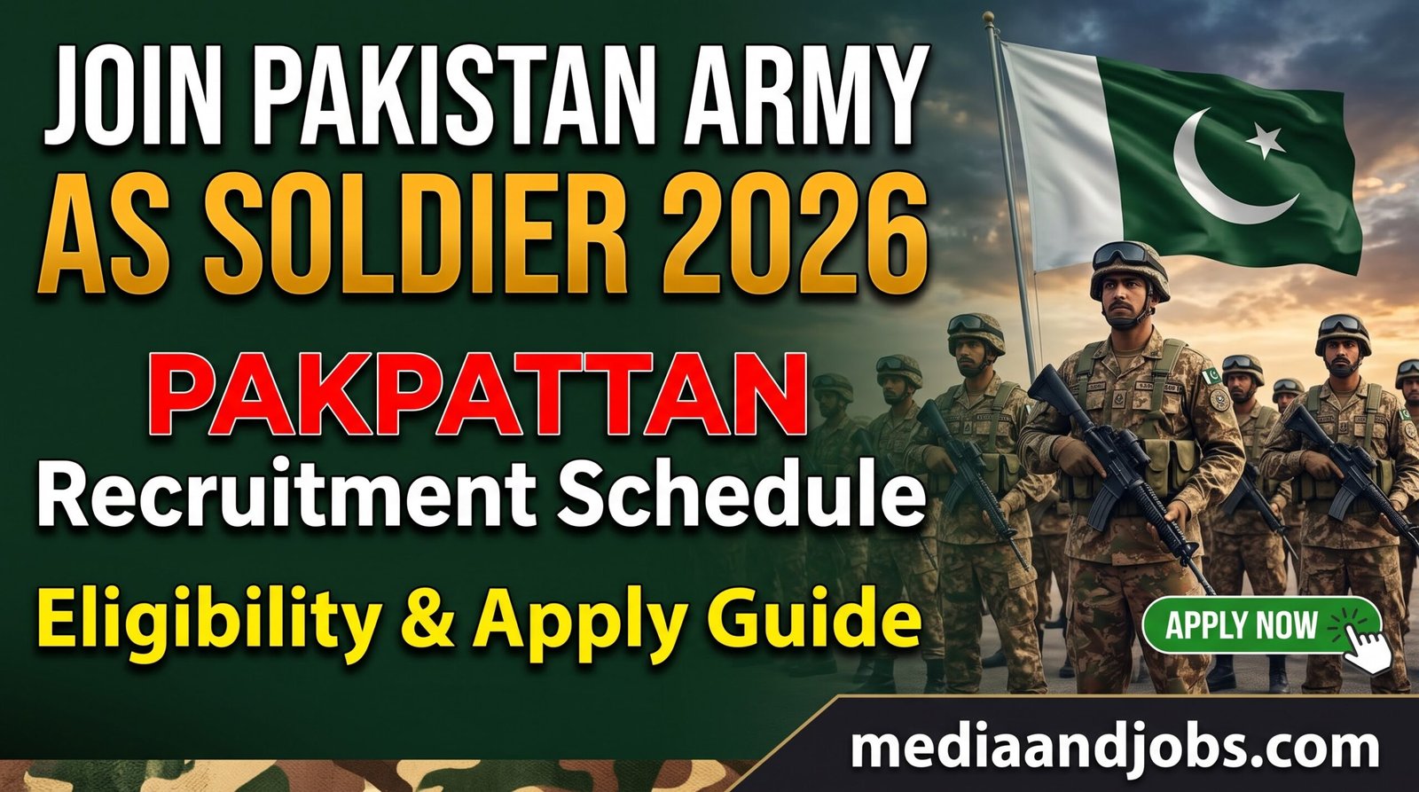 Join Pakistan Army as Soldier 2026 - Pakpattan Recruitment Schedule Eligibility & Apply Guide