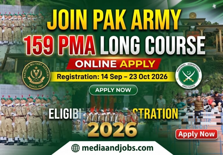 Join Pak Army 159 PMA Long Course 202 - Online Apply, Eligibility & Registration Process